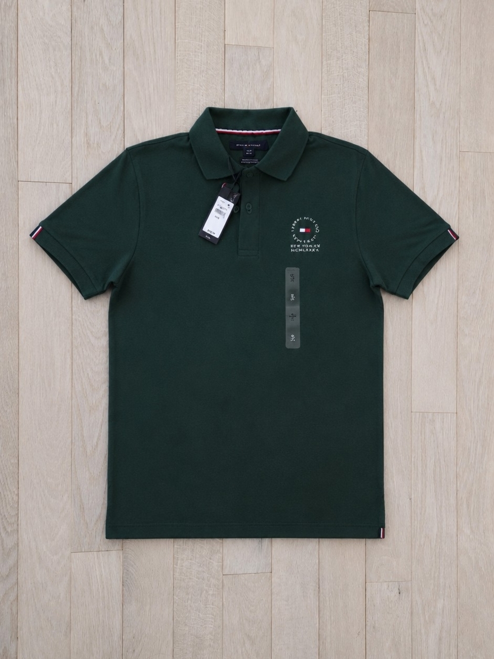 Tommy Hilfiger Forest Green Men’s Polo with Logo Patch
